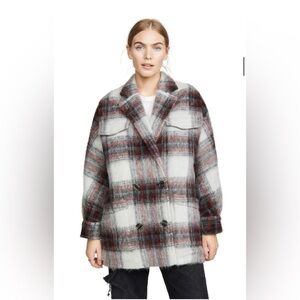 IRO Nashville checked brushed-felt jacket